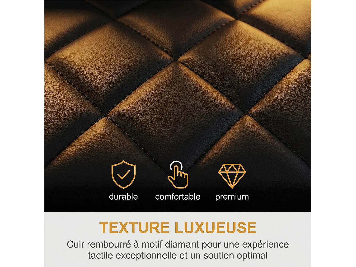 Cadre de lit 160x200 avec LED et ports USB, structure flottante, tête rembourrée, cadre métal à lattes, Noir