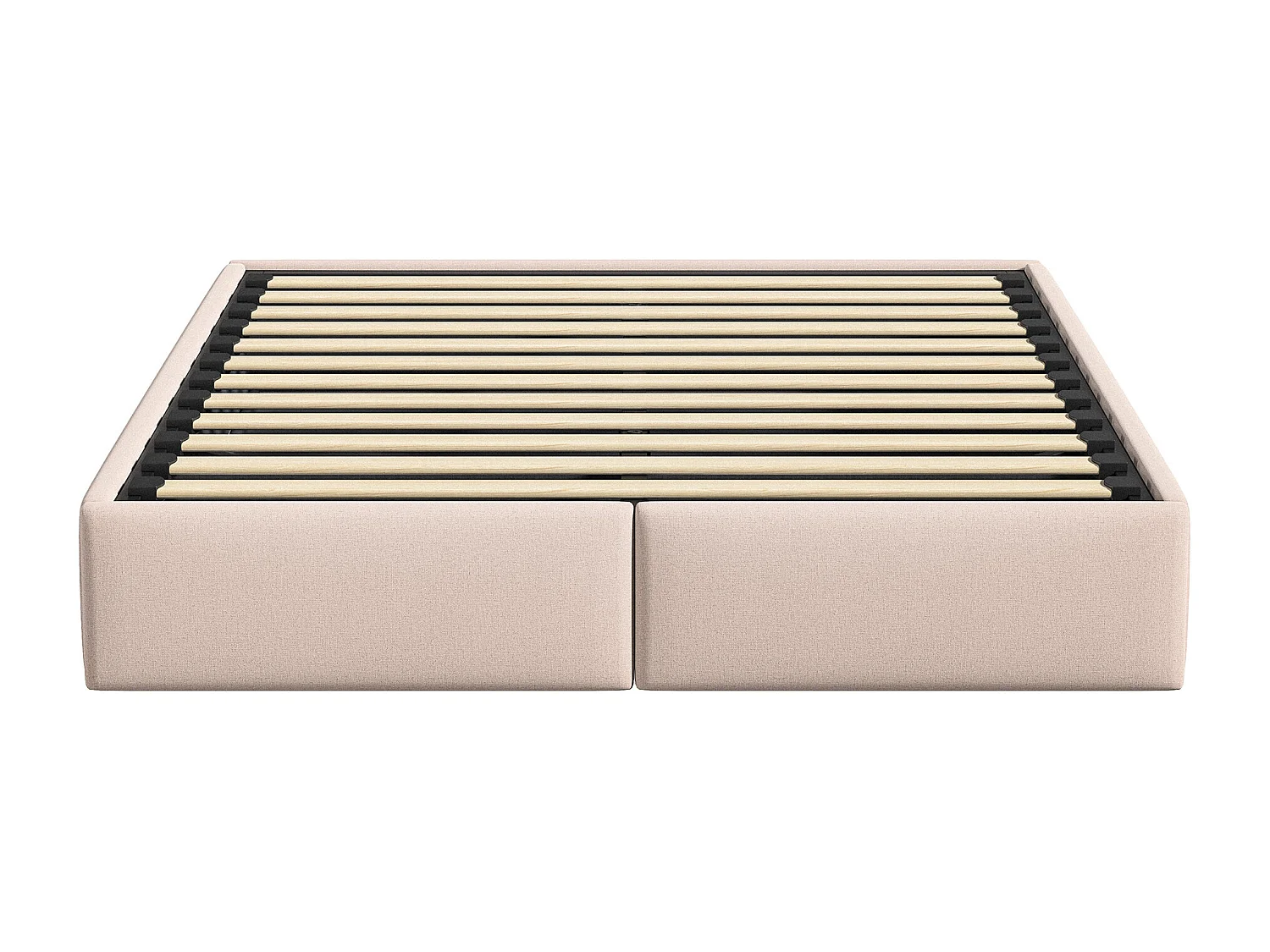 Lit coffre 140x190 cm - NEXU - hydraulique - Simplicité moderne - cadre de lit 140x190 cm - matériau lin - Beige