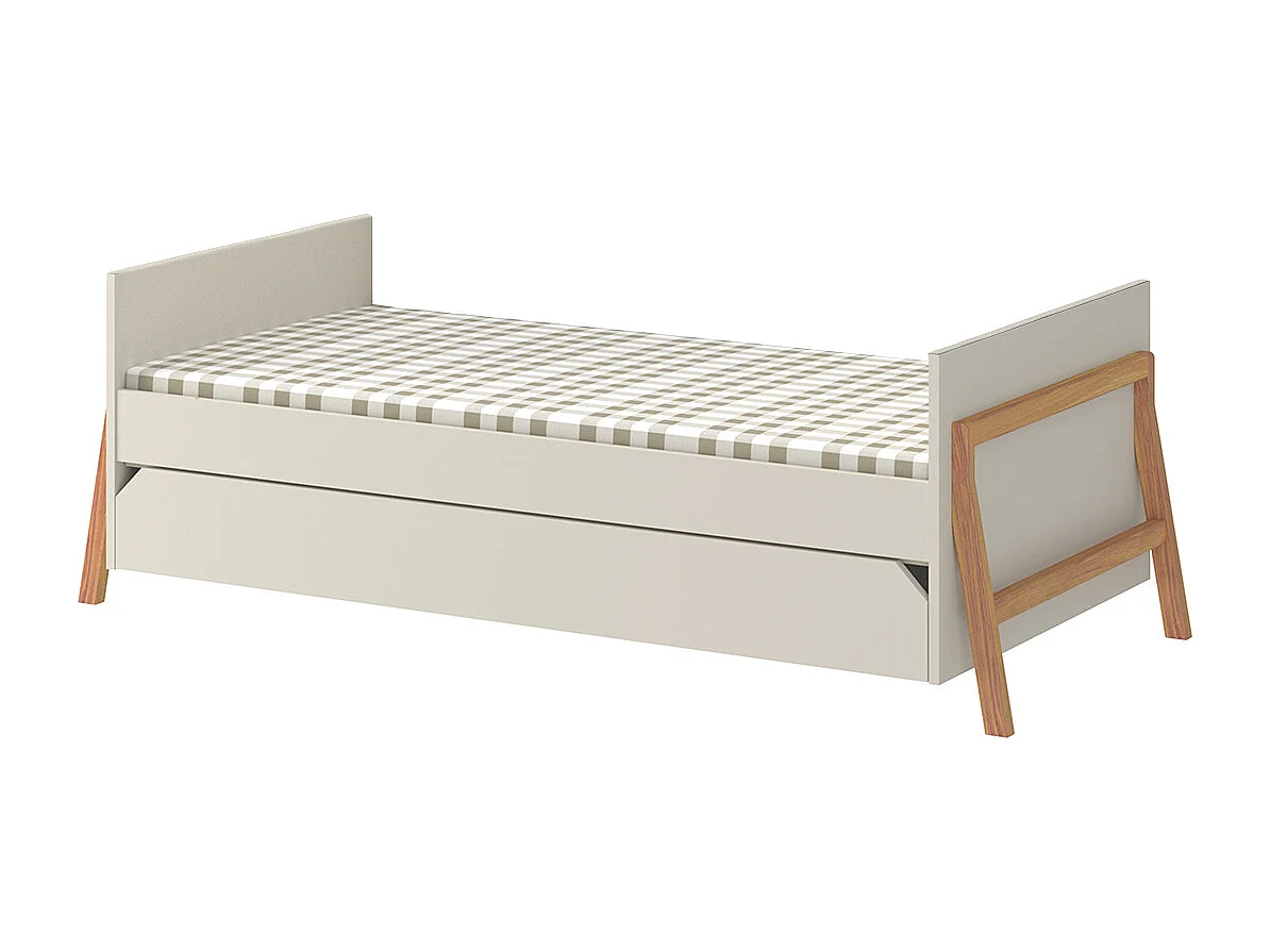 Lettino evolutivo 70x140 con cassetto Bellamy Lotta Cachemire