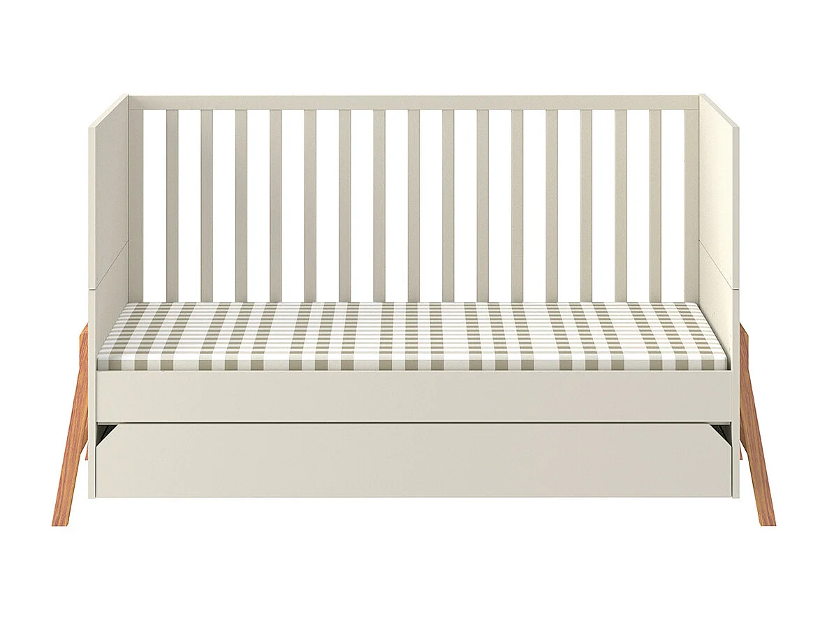 Lettino evolutivo 70x140 con cassetto Bellamy Lotta Cachemire