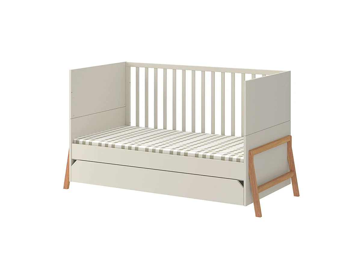 Lettino evolutivo 70x140 con cassetto Bellamy Lotta Cachemire