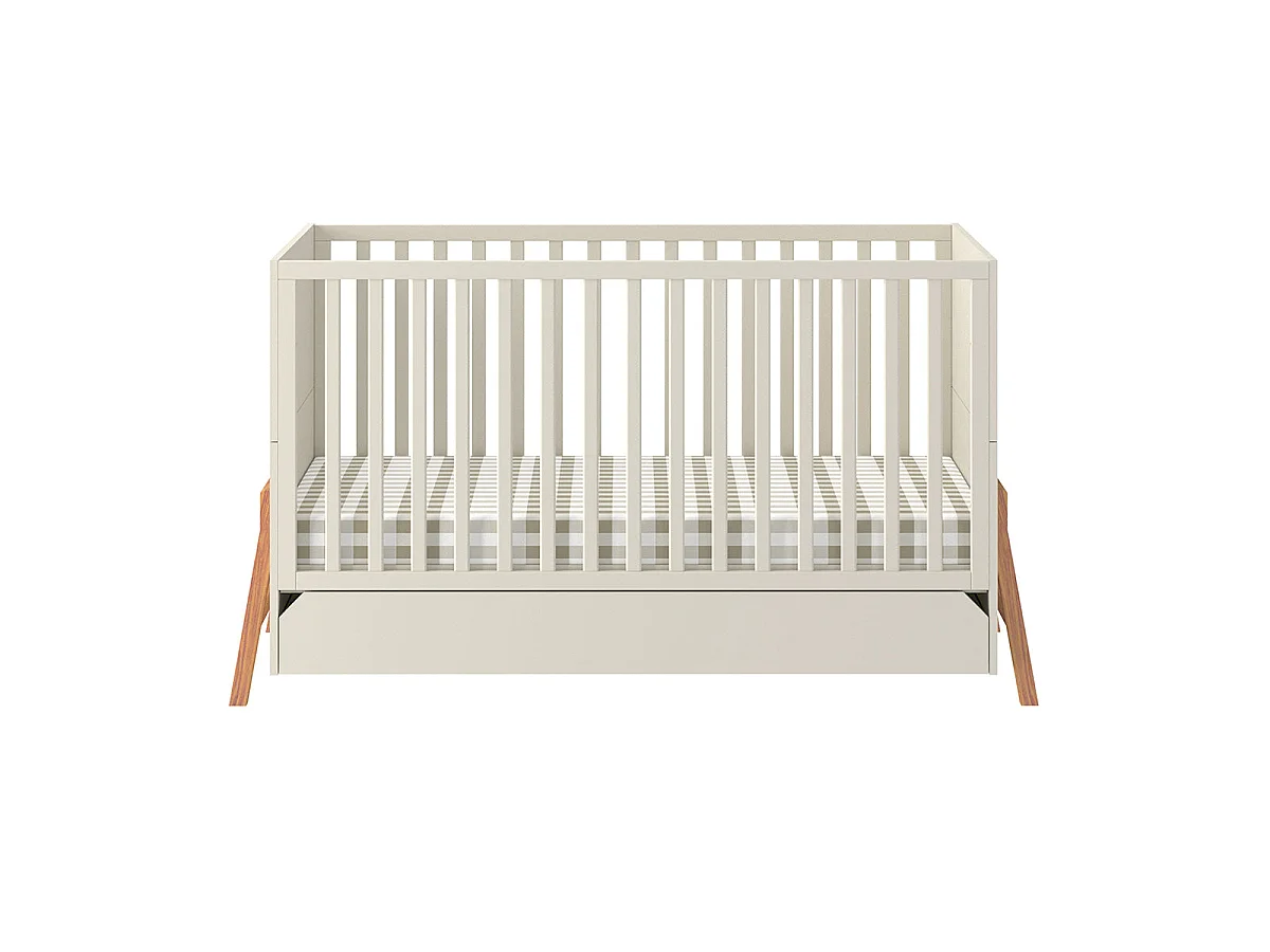 Lettino evolutivo 70x140 con cassetto Bellamy Lotta Cachemire