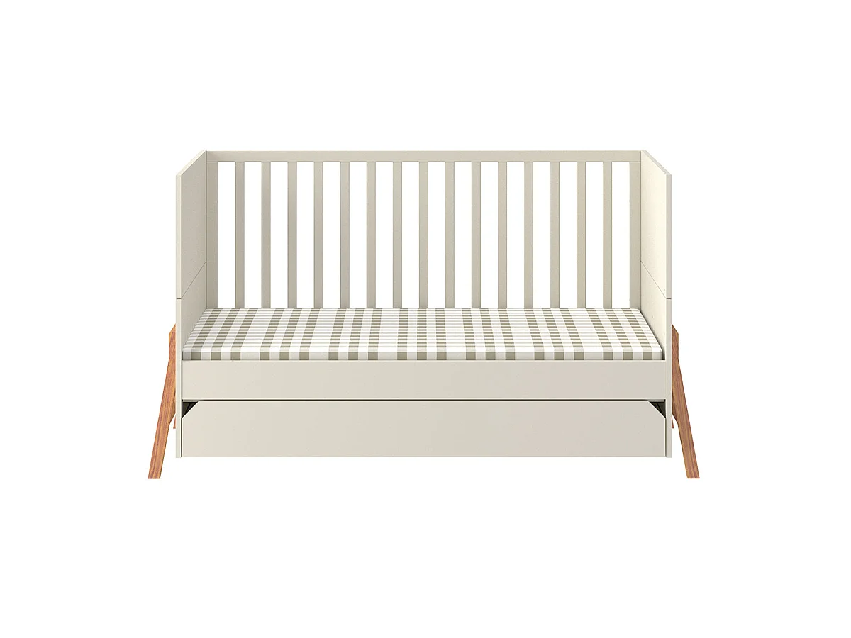 Lettino evolutivo 70x140 con cassetto Bellamy Lotta Cachemire