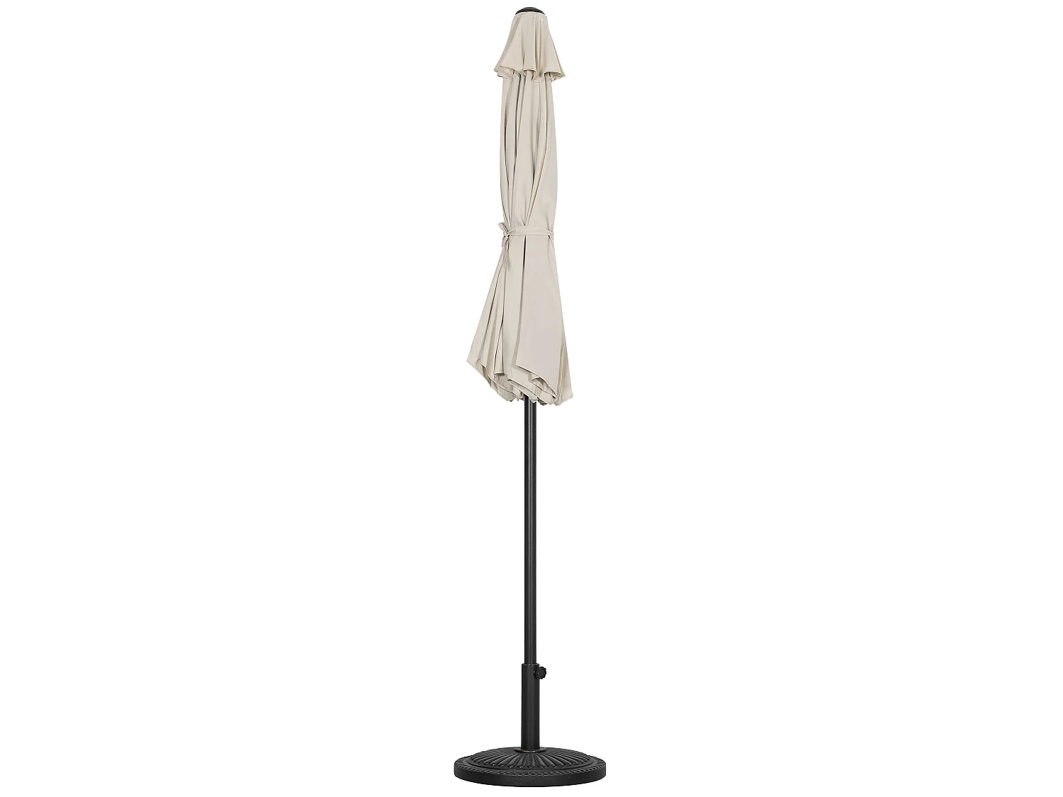 Parasol Aluminium 228 Cm Rond Toutes Saisons Beige Et Noir