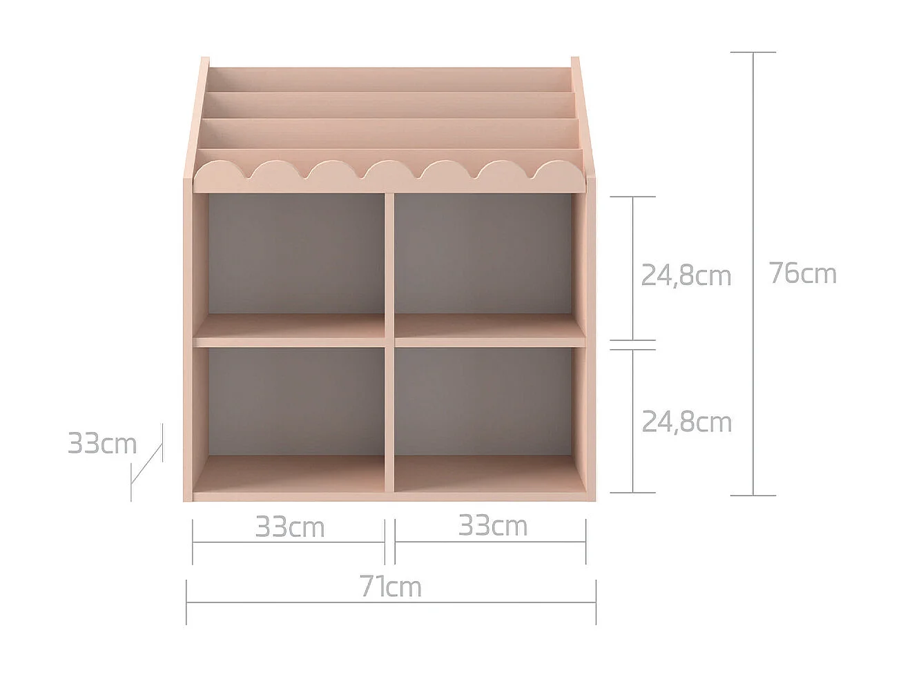 Liberia Book Nook rosa 76cm