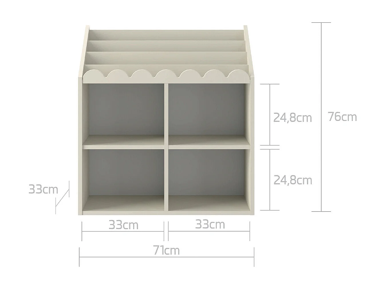 Liberia Book Nook beige 76cm