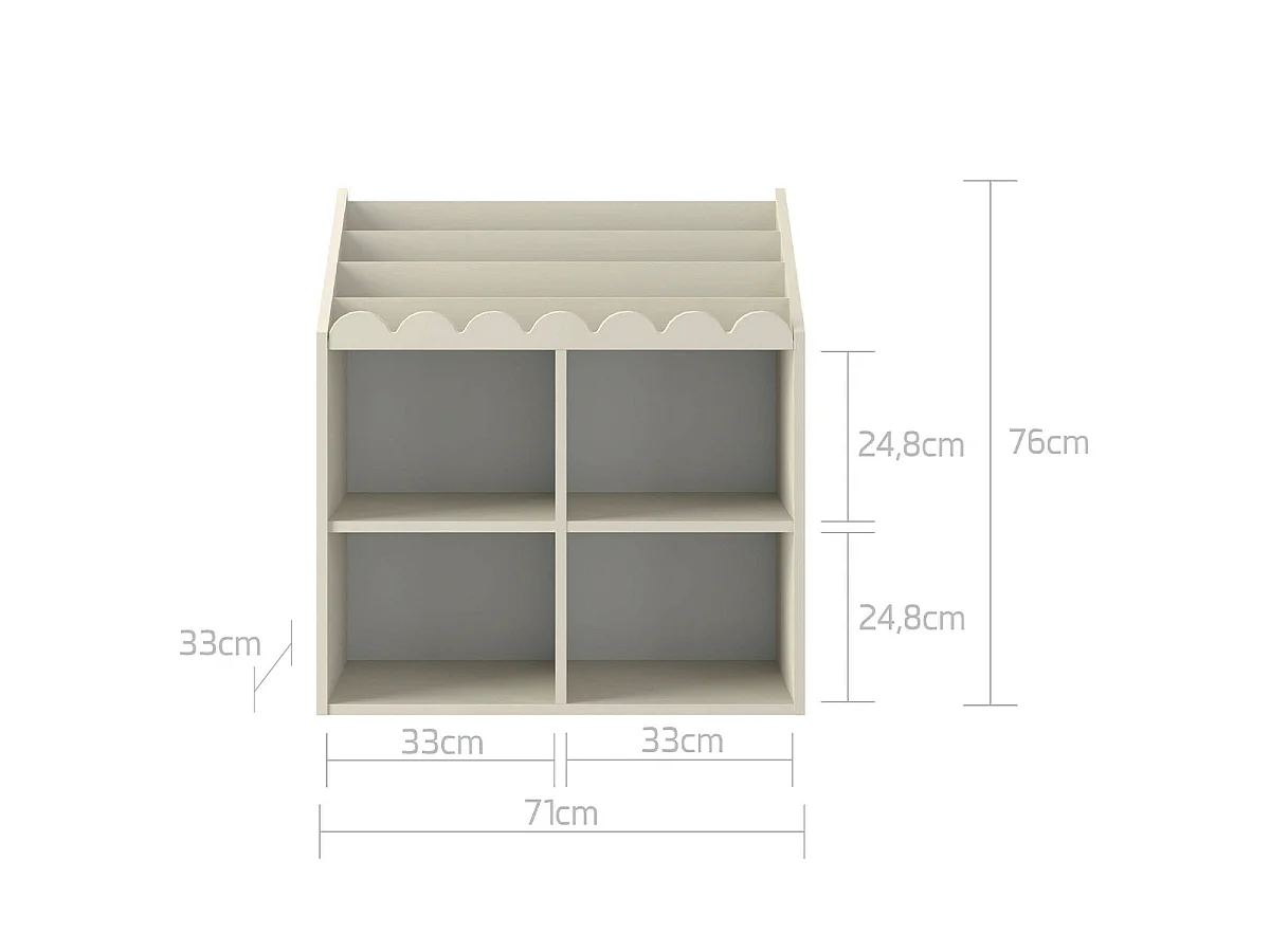 Bibliothèque Book Nook Beige