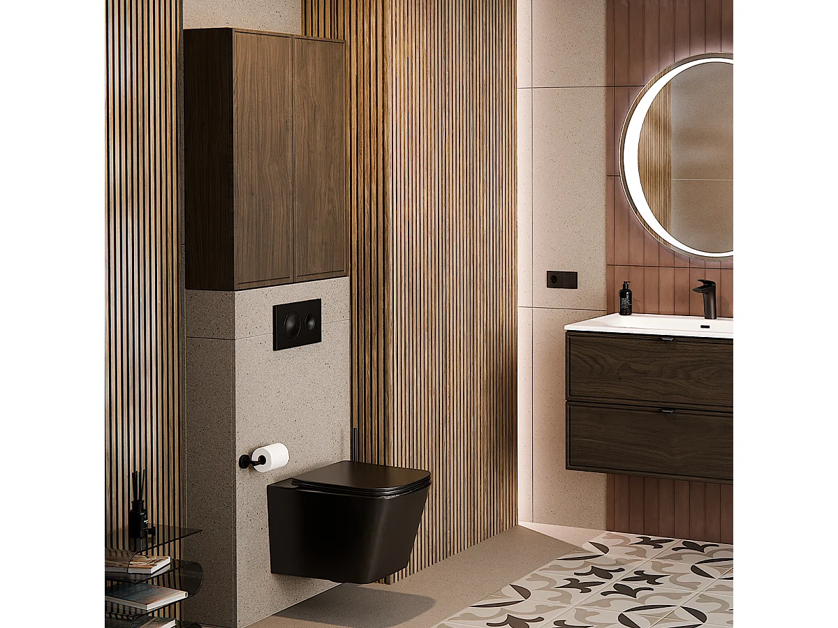 Demi-colonne 1 porte Elias Bois foncé