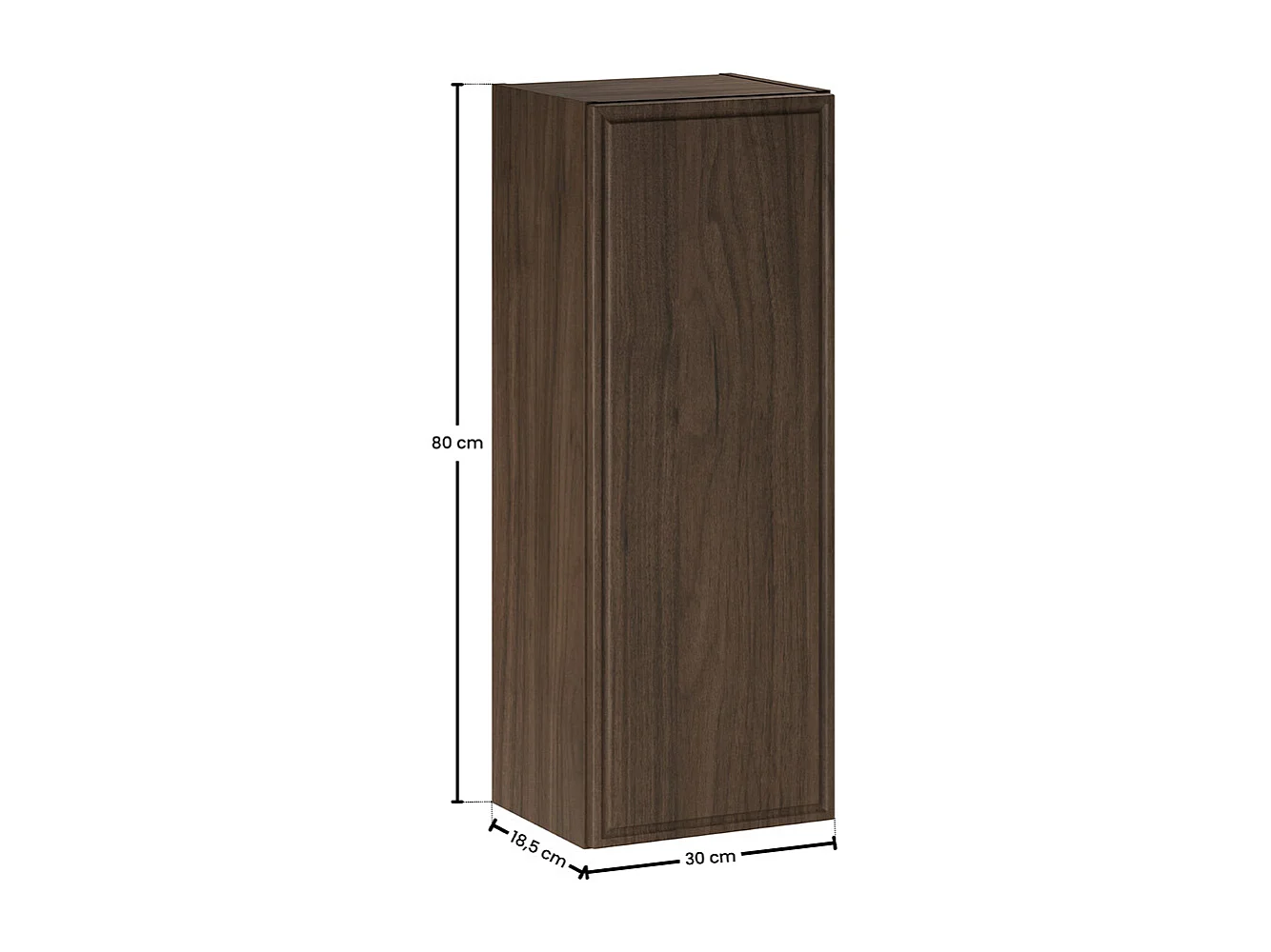 Demi-colonne 1 porte Elias Bois foncé