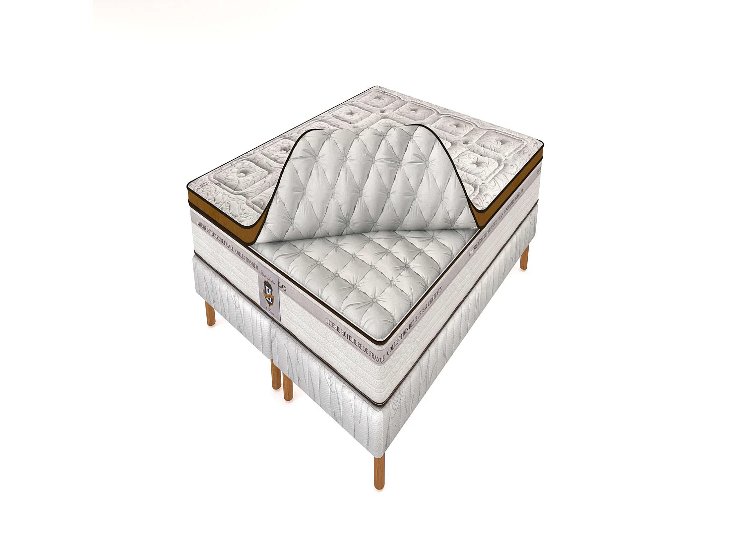 Ensemble Renaissance - matelas 2 places + 2 sommiers