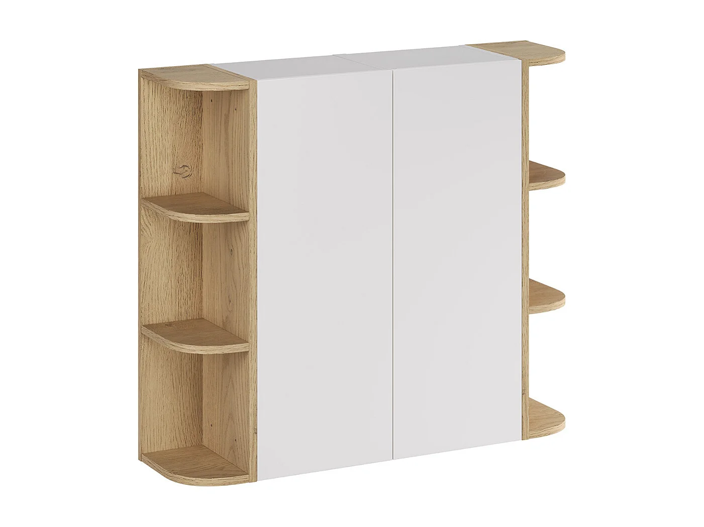 Colonne murale niches arrondies Oria Blanc mat