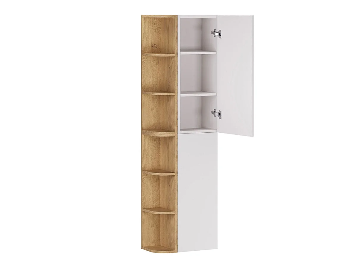 Columna mural Oria con nichos redondeados Blanco mate