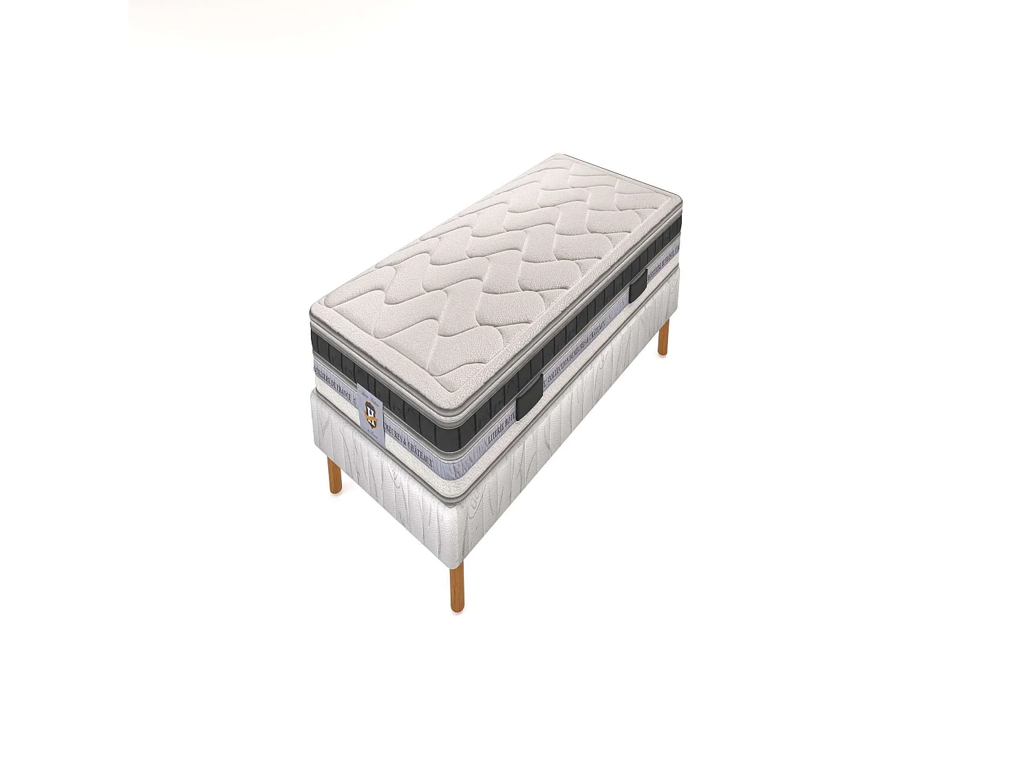 Ensemble Cheverny - matelas 1 place + 1 sommier