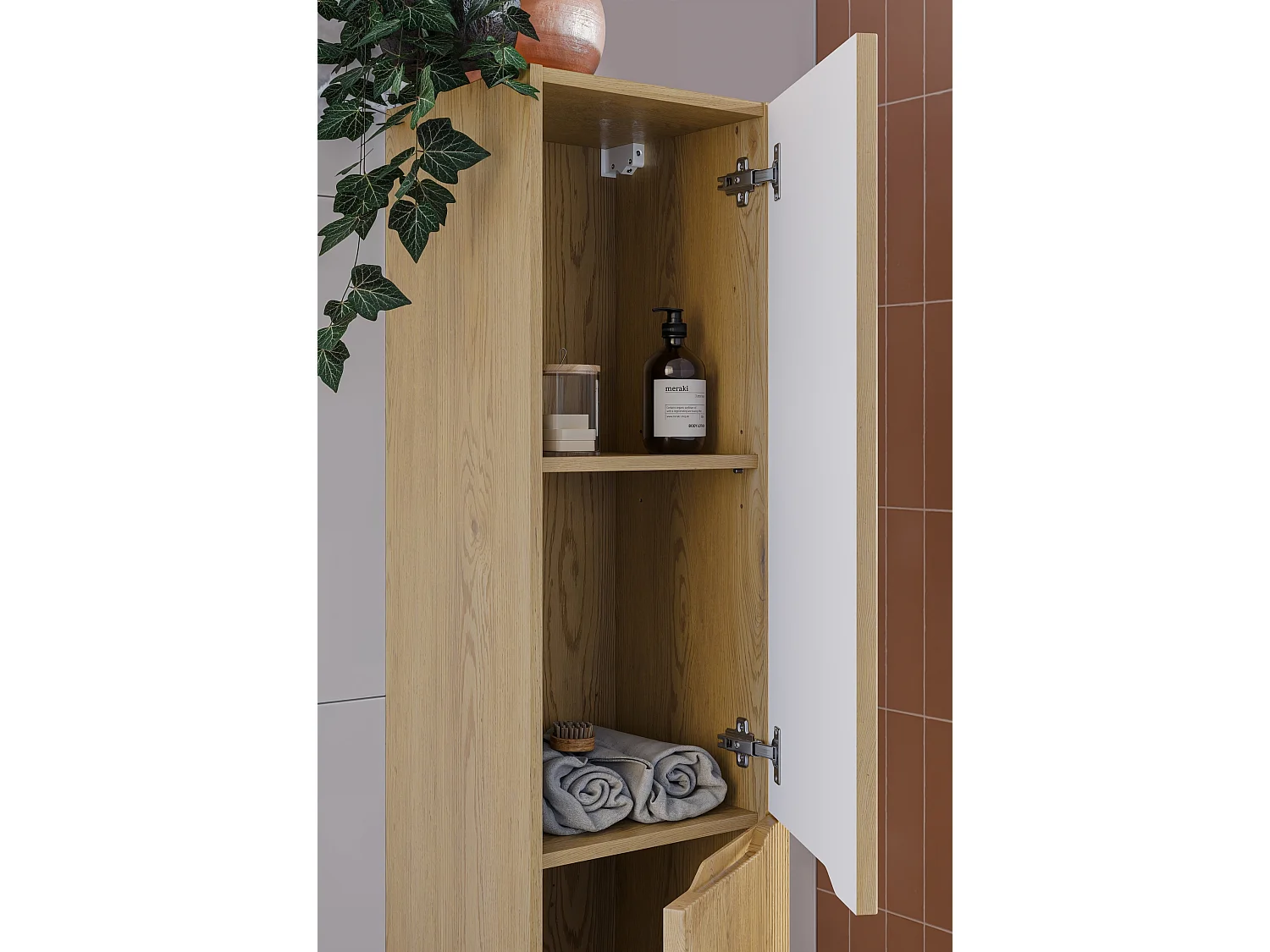 Armoire haute Nordic Cremona 35 cm Chêne Cremona