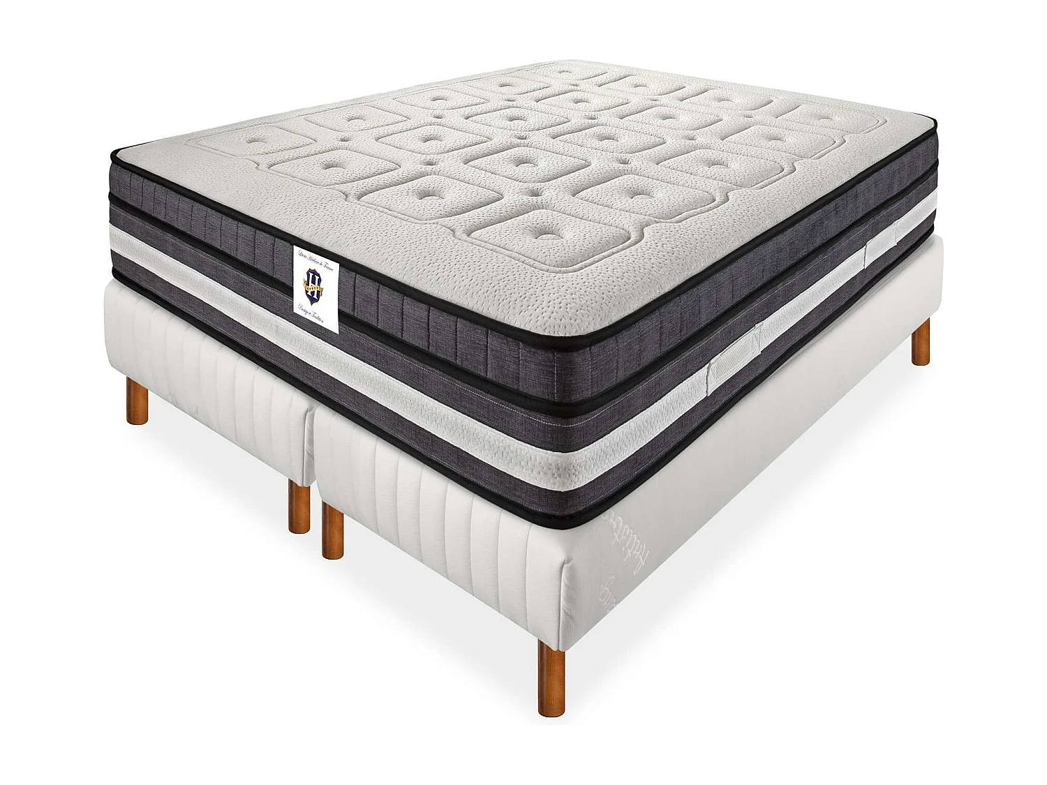 Ensemble CHINON - matelas 2 places + 2 sommiers