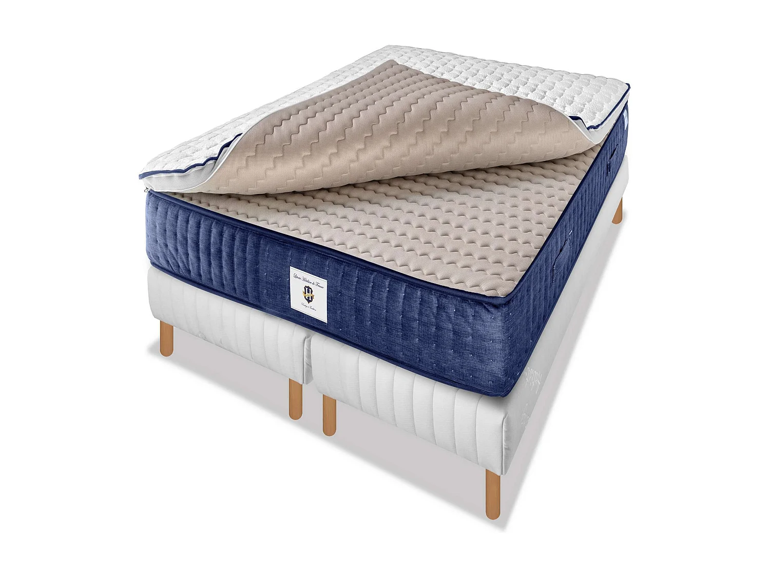 Ensemble CHANTILLY - matelas 2 places + 2 sommiers