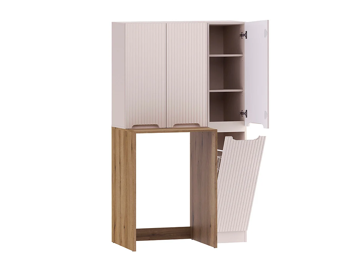 Set cesto portabiancheria e lavatrice Riva Cachemire