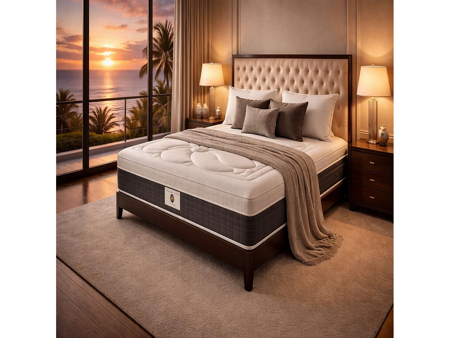 Ensemble FONTAINEBLEAU - matelas 2 places + 1 sommier