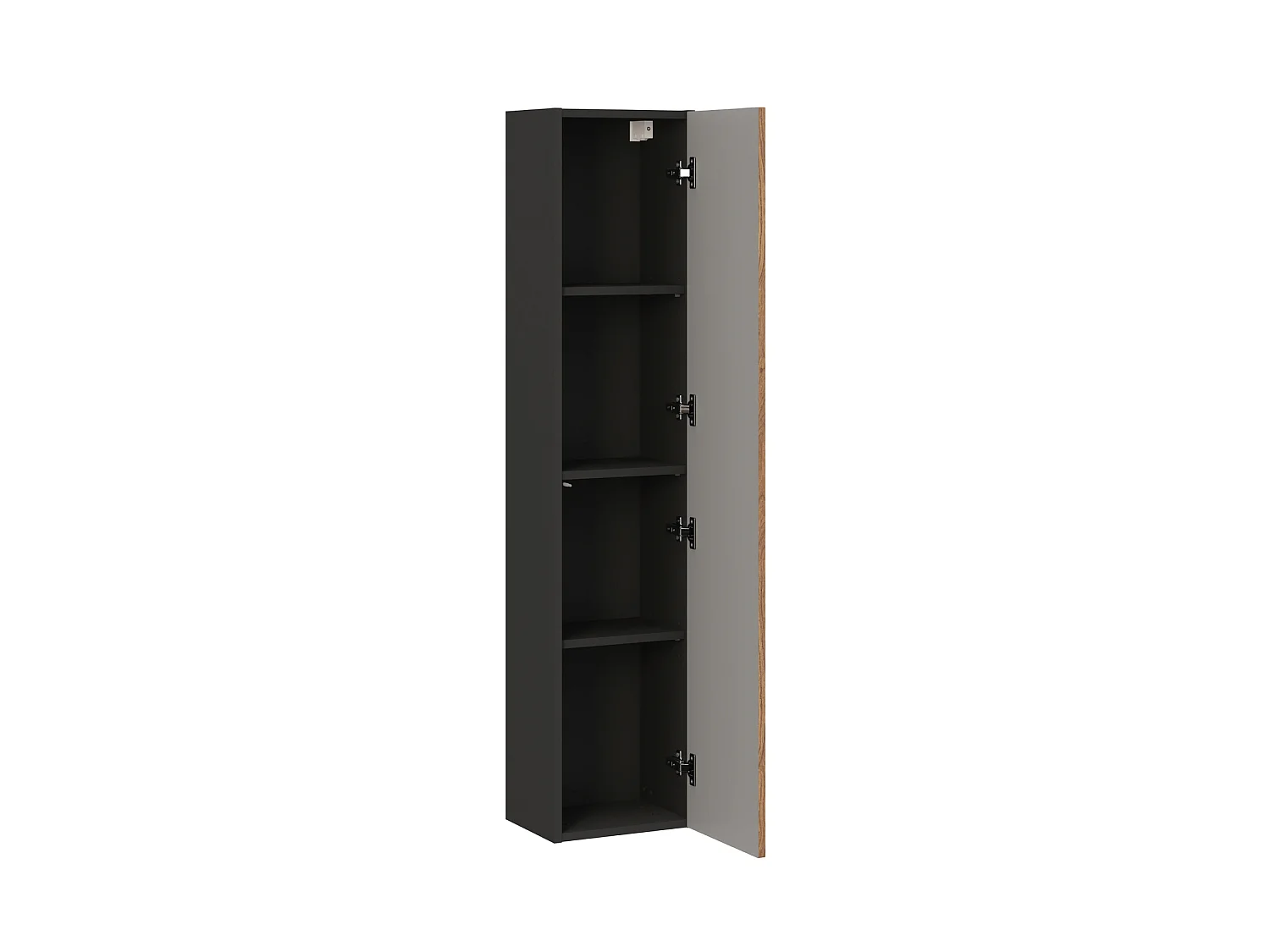 Elena 1-door wall column Wood and black
