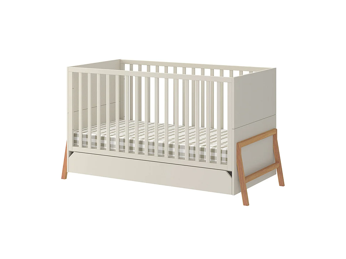 Convertible cot bed 70x140 and chest of drawers 3-drawer Bellamy Lotta Cashmere