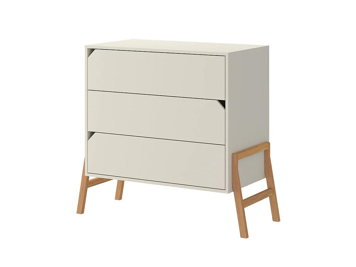 Convertible cot bed 70x140 and chest of drawers 3-drawer Bellamy Lotta Cashmere