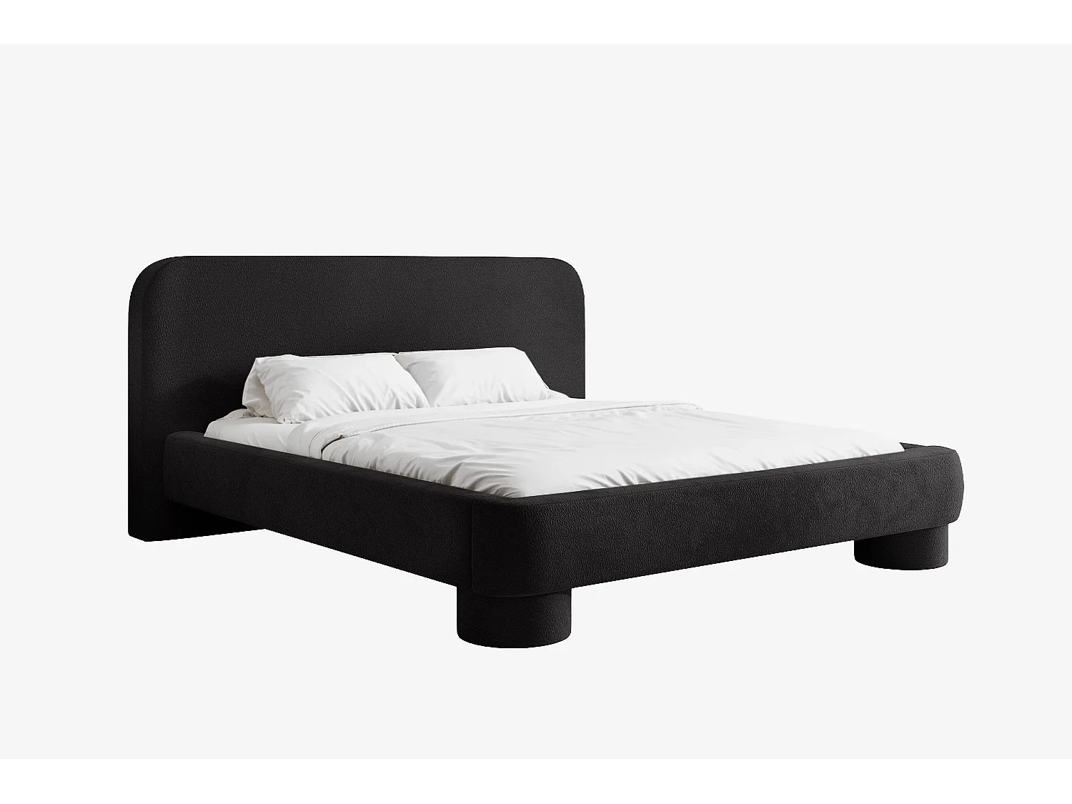 Lit capitonné MNUUO COLEA avec coffre de rangement, gris foncé, 140 x 200 cm, sommier à lattes en bois relevable