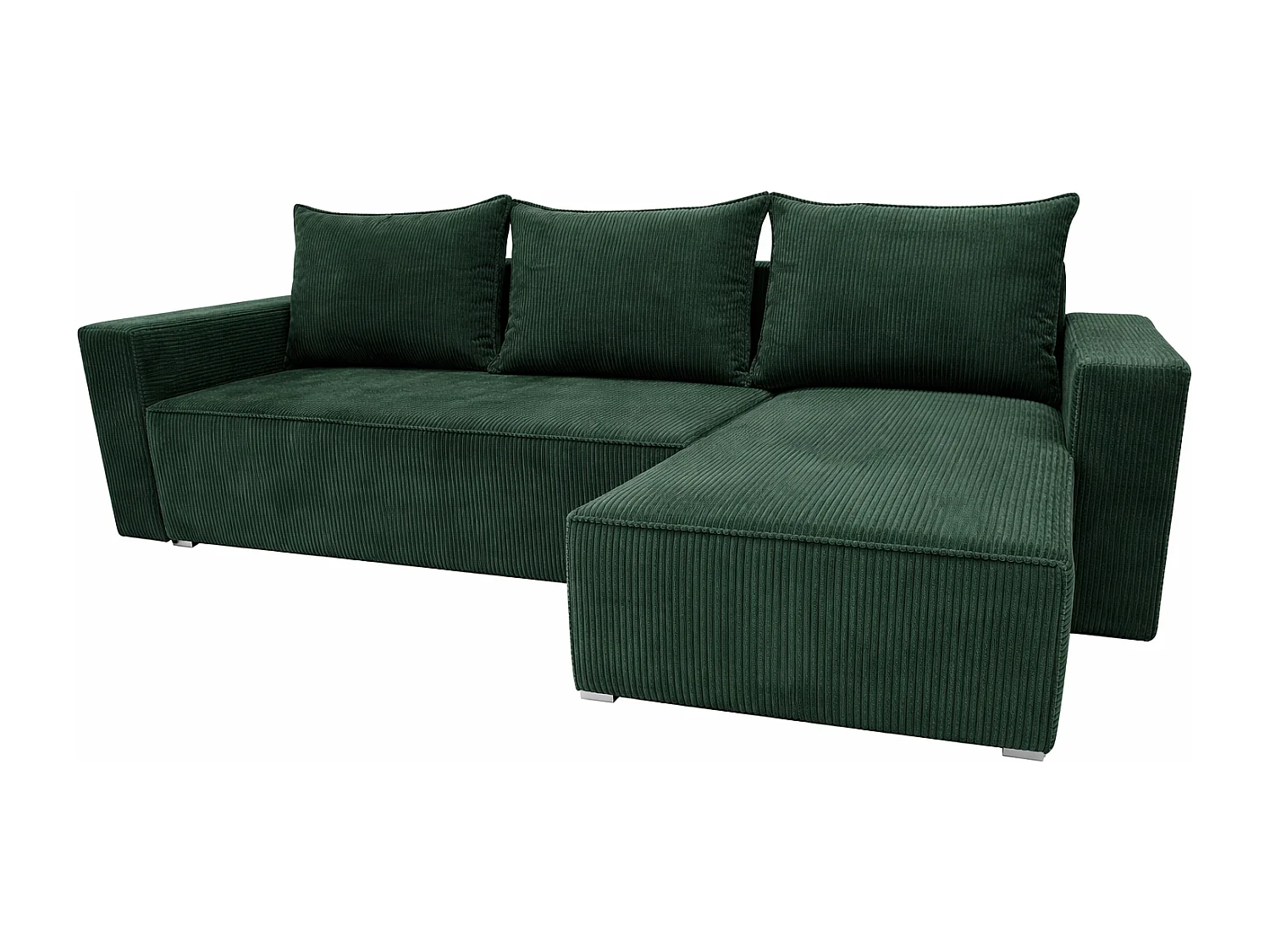 Ecksofa POTATO L-Form mit Schlaffunktion, Cordstoff Jungle Green Zoom 10