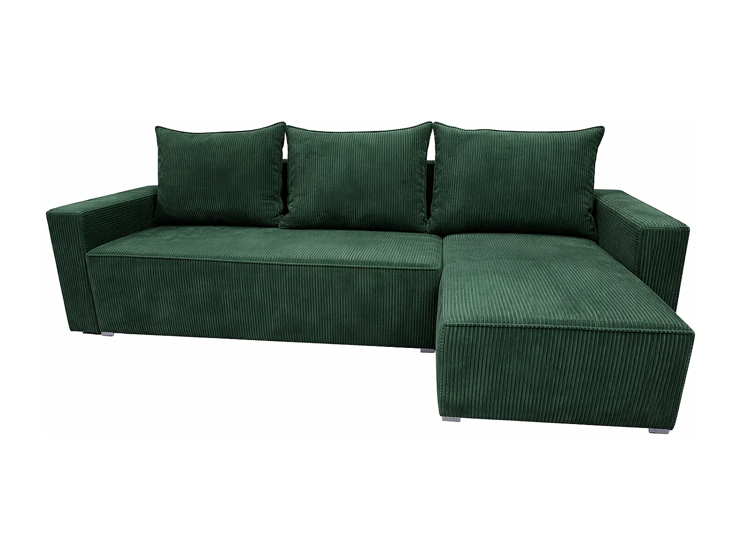 Ecksofa POTATO L-Form mit Schlaffunktion, Cordstoff Jungle Green Zoom 10