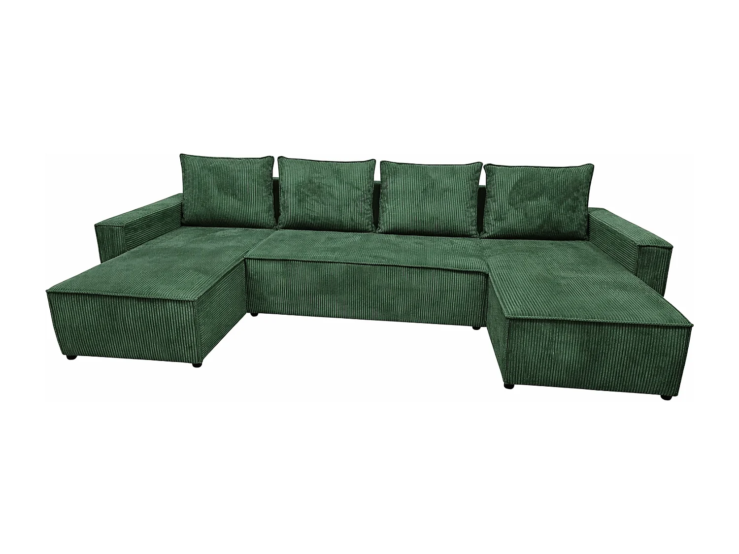 U-Form Ecksofa ASTRA 299 cm aus Cordstoff, Jungle Green Zoom 10
