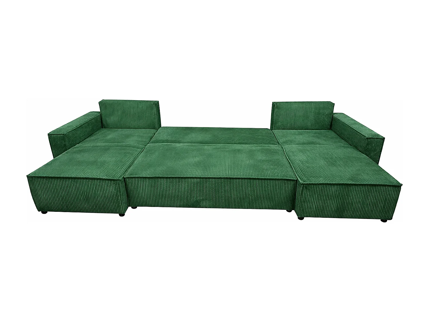 U-Form Ecksofa ASTRA 299 cm aus Cordstoff, Jungle Green Zoom 10