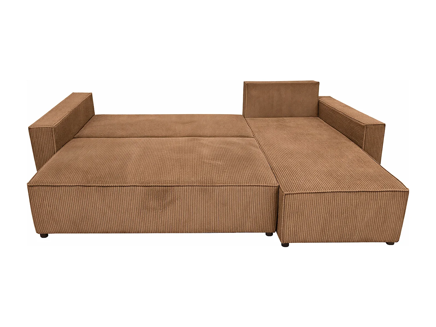 Ecksofa POTATO L-Form mit Schlaffunktion, Cordstoff Braun Zoom 5