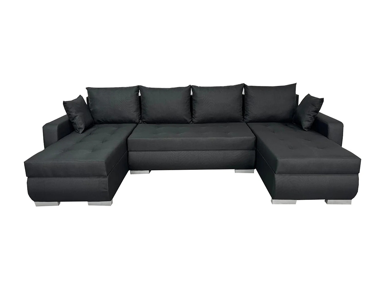 U-förmiges Ecksofa ETNA BIS mit Bettkasten und zusätzlichen Kissen in der Farbe sawana 14