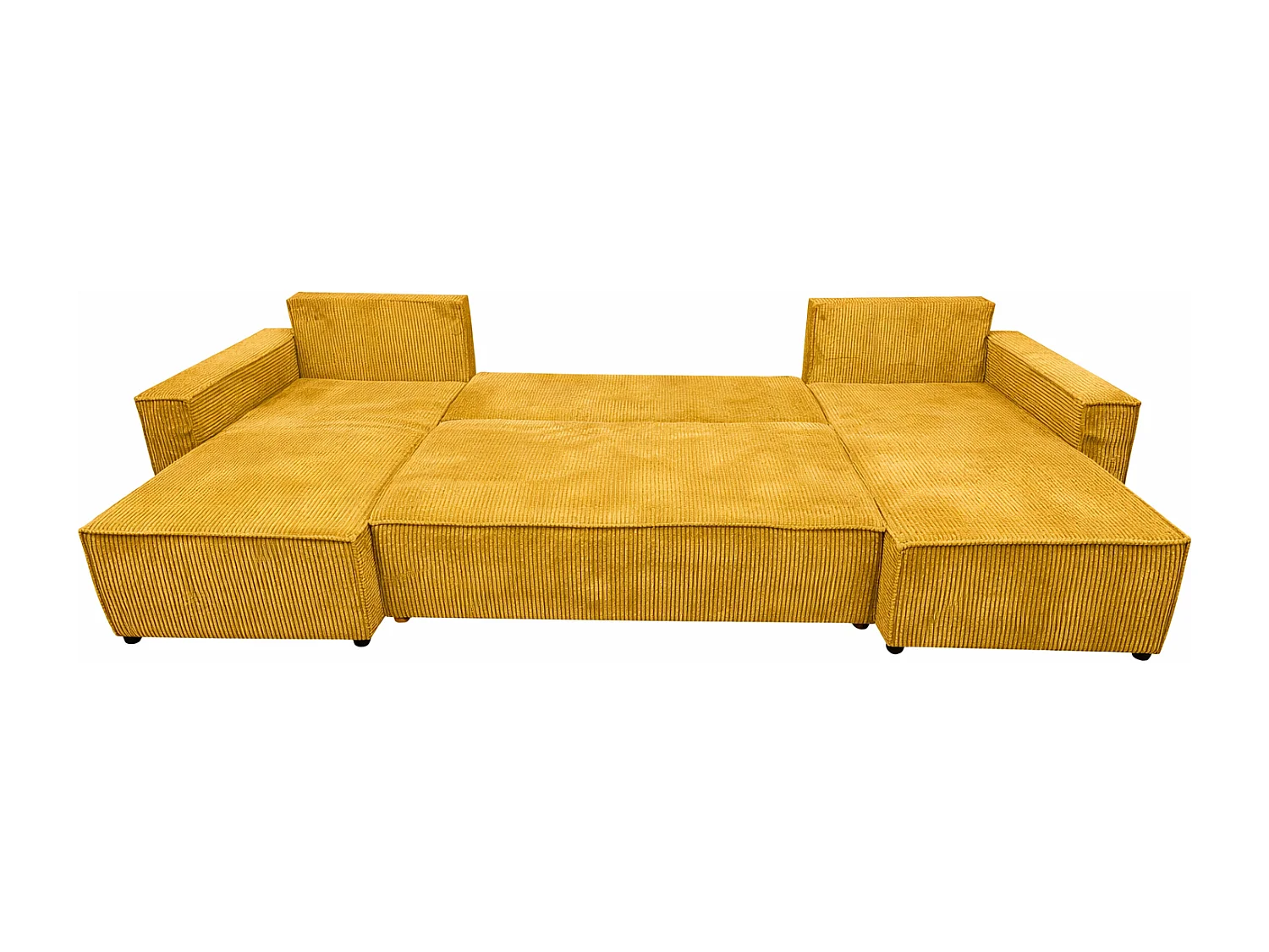 U-Form Ecksofa ASTRA 299 cm aus Cordstoff, Senfgelb Zoom 9