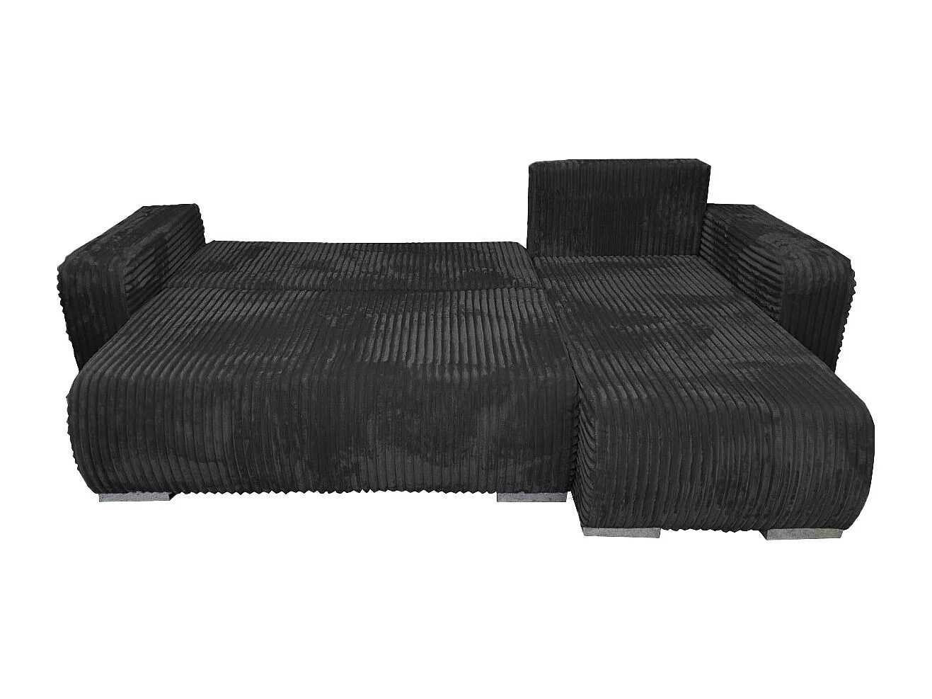 TILIA-Ecksofa mit Schlaffunktion und Bettkasten  in schwarzer Farbe