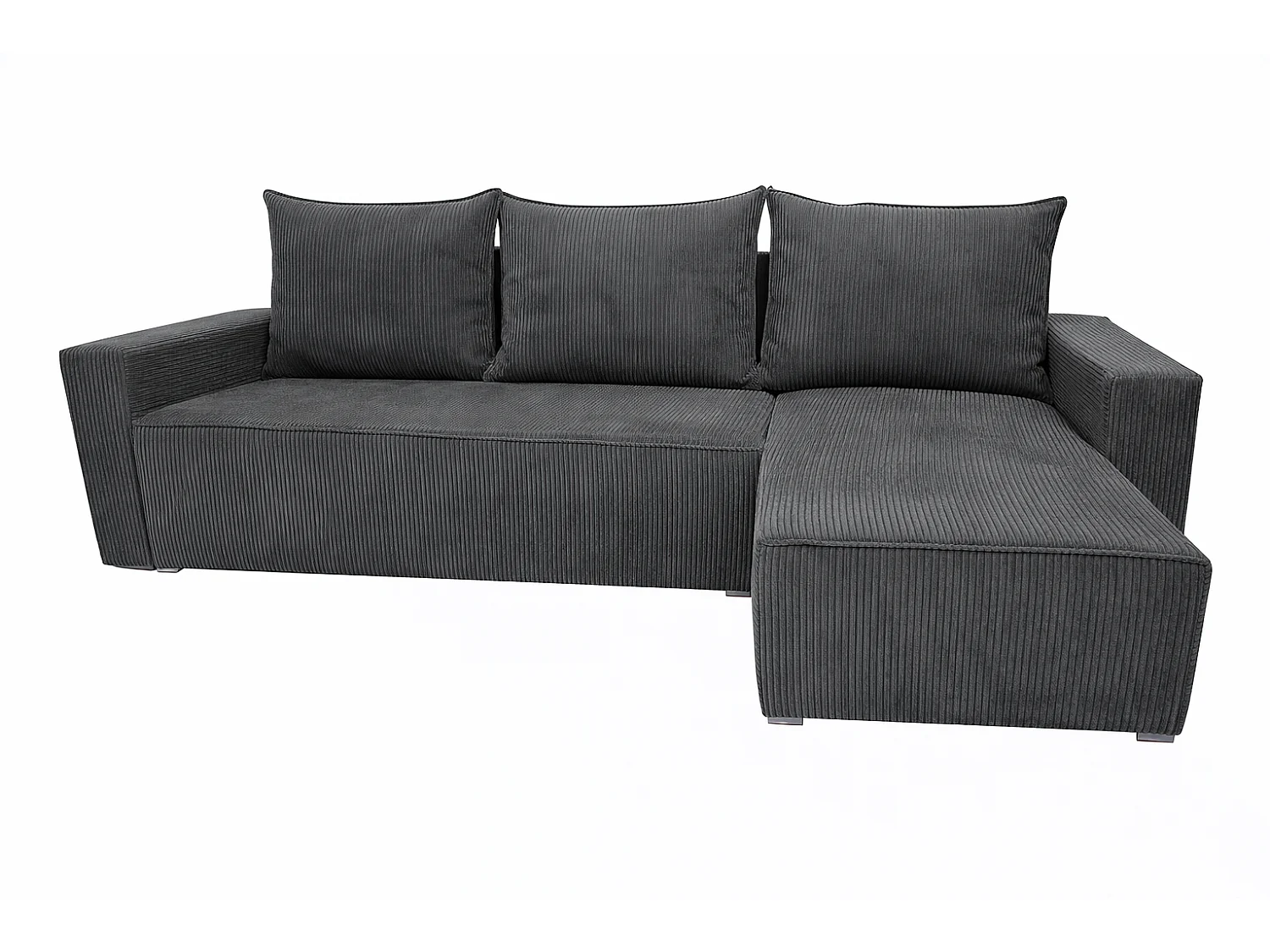 Ecksofa POTATO L-Form mit Schlaffunktion, Cordstoff Graphit Zoom 22