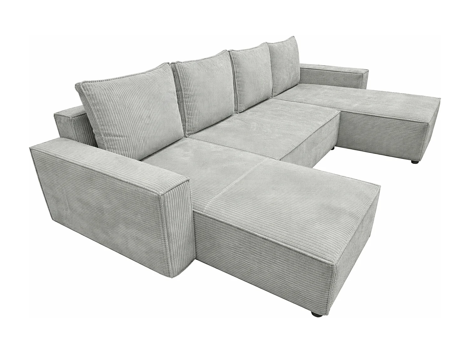 U-Form Ecksofa ASTRA 299 cm aus Cordstoff, Sage Zoom 15