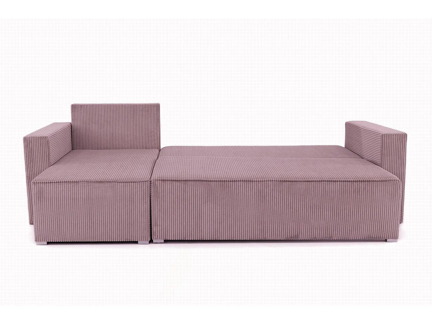 Mango-Ecksofa mit Schlaffunktion und Bettkasten in zoom 17 lavender