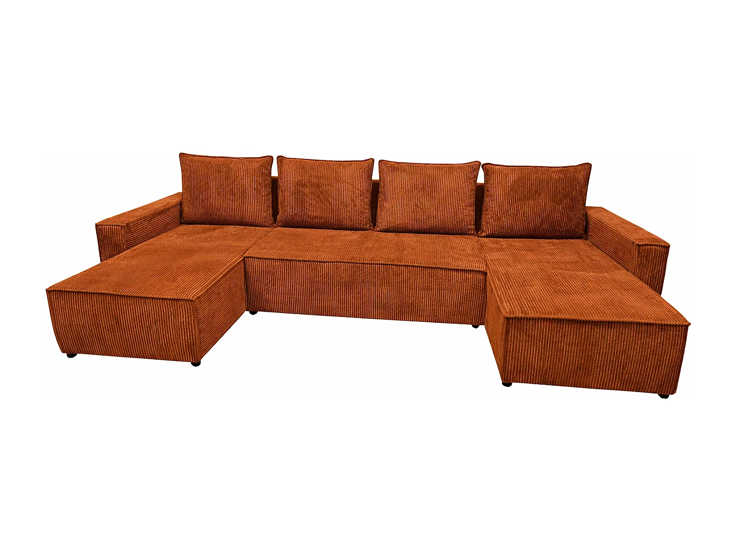 U-Form Ecksofa ASTRA 299 cm aus Cordstoff, Terra Zoom 8