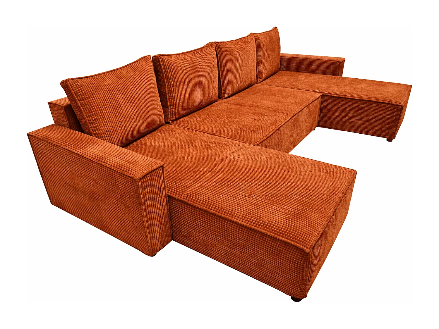 U-Form Ecksofa ASTRA 299 cm aus Cordstoff, Terra Zoom 8