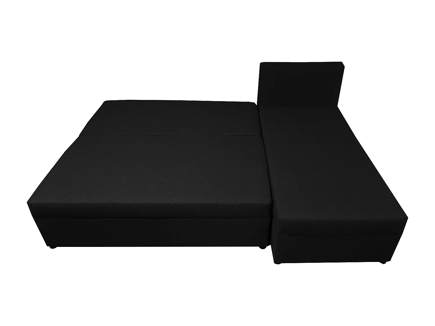 GINO-Ecksofa mit Schlaffunktion und Bettkasten in schwarz  sawana 14