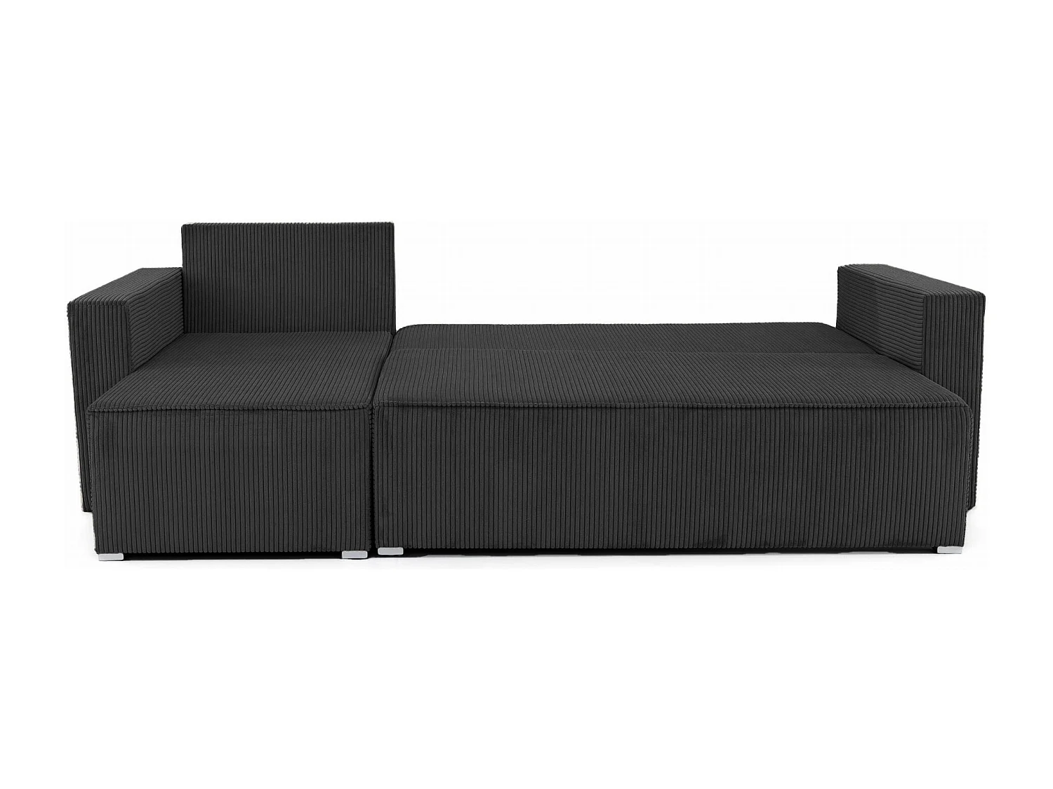 Mango-Ecksofa mit Schlaffunktion und Bettkasten in zoom 23 black