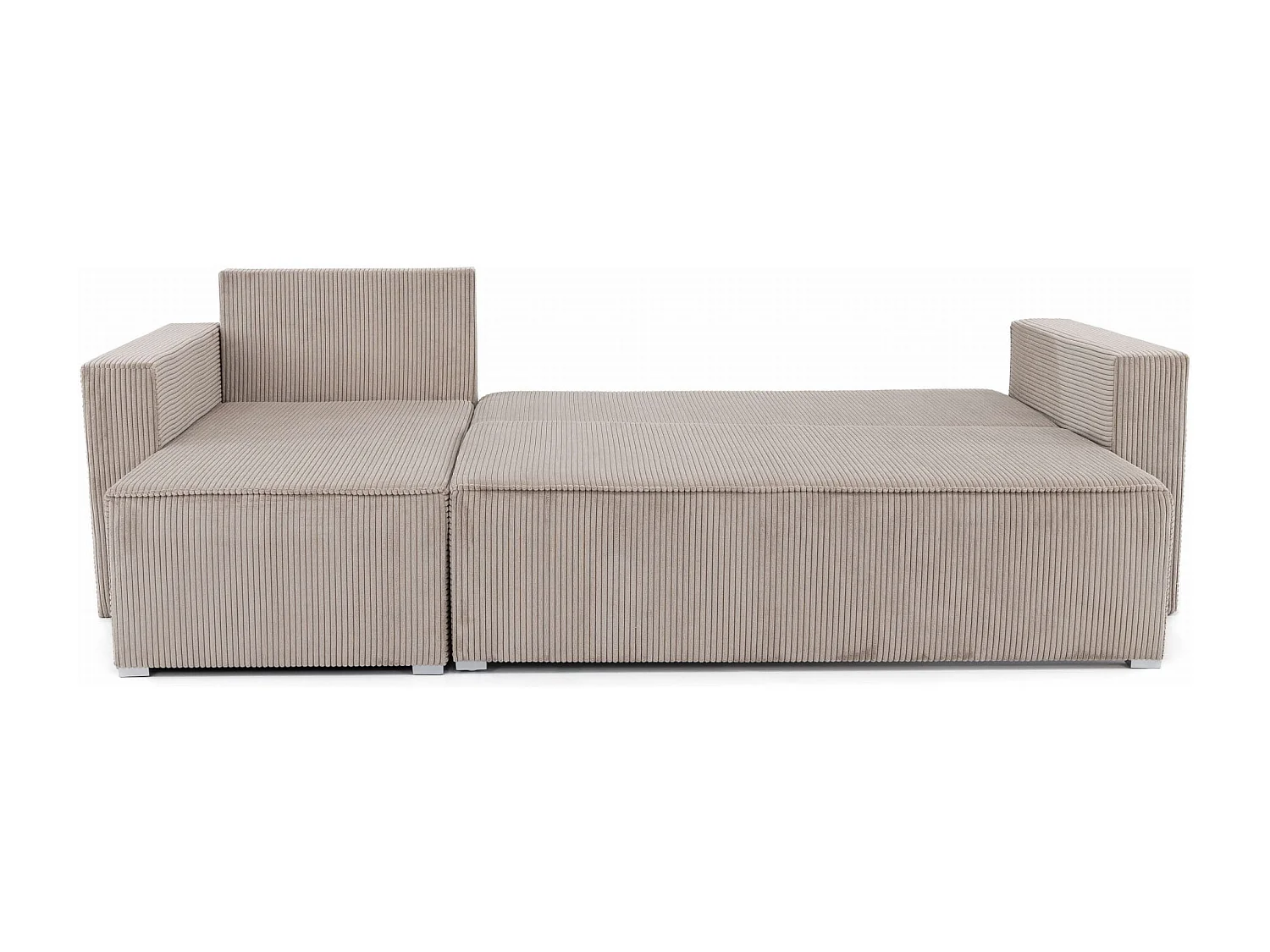 Mango-Ecksofa mit Schlaffunktion und Bettkasten in zoom 3 MINK