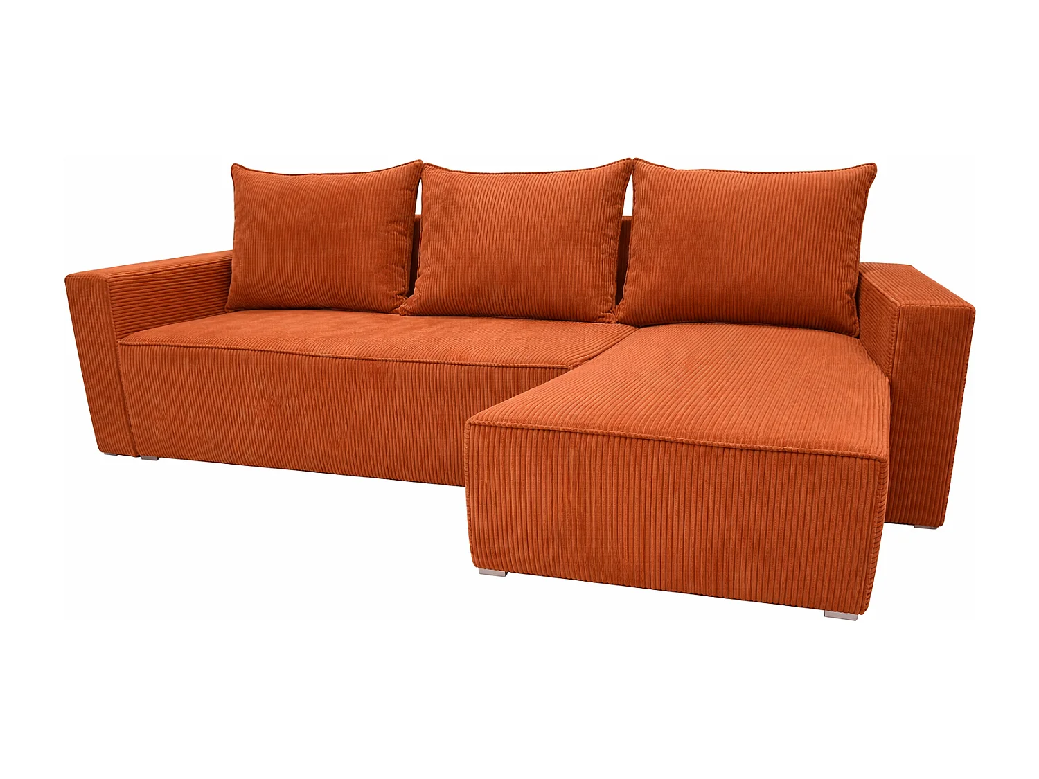 Ecksofa POTATO L-Form mit Schlaffunktion, Cordstoff Terra Zoom 8