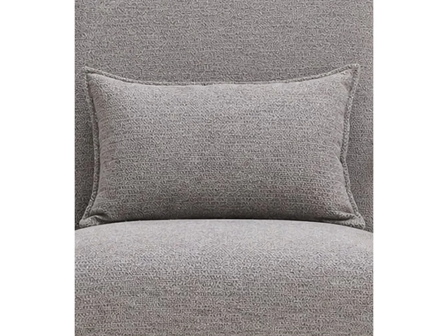 Butaca estilo nordico con estructura en madera oscura y tela con cojín lumbar en marrón taupe Nicole