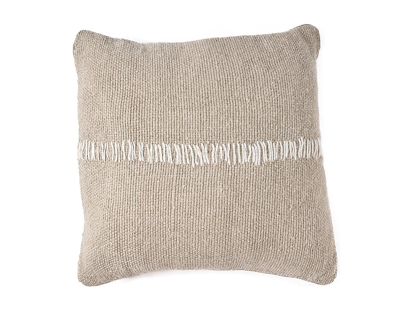The Linen Stitch Cushion Cover - Natural White