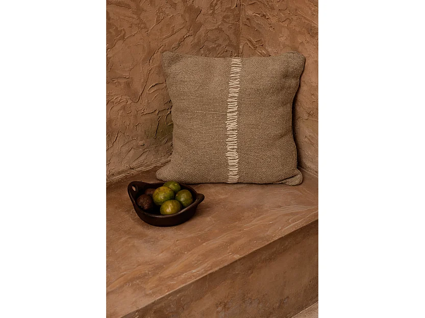 The Linen Stitch Cushion Cover - Natural White