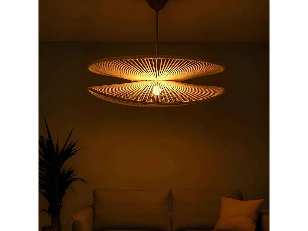 Lámpara colgante con pantalla de macramé Niveo