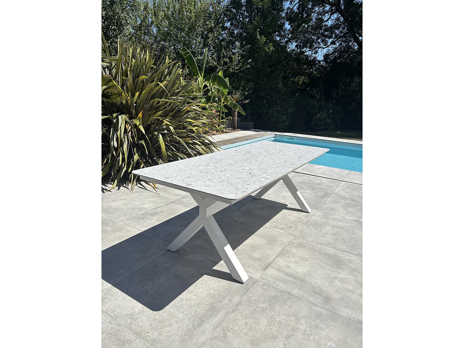 Tuintafel 8 personen - Wit - ABELLA