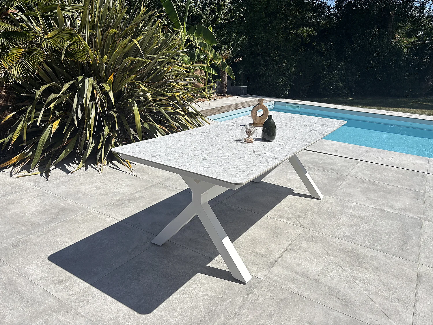 Tuintafel 8 personen - Wit - ABELLA