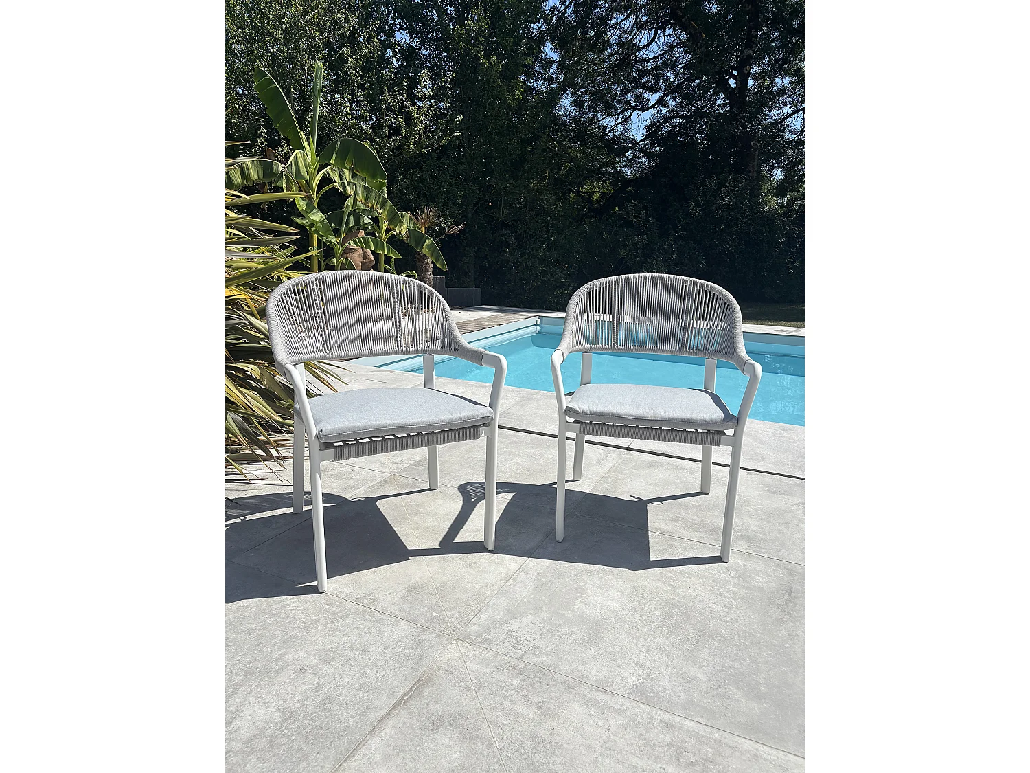 2er-Set Gartensessel - Weiá